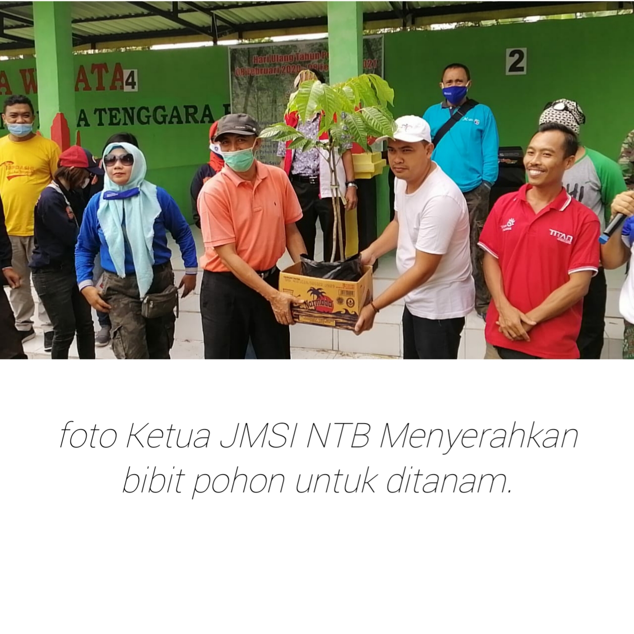 HUT PERDANA JMSI NTB LAKUKAN PENGHIJAUAN DAN BAKSOS