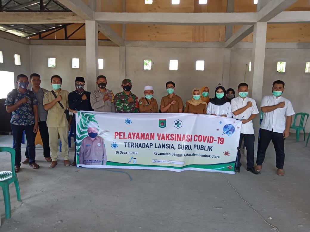 Vaksinasi Lansia di Samba Berjalan Lancar.