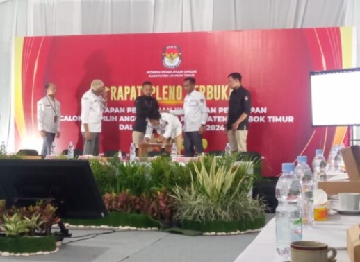 KPU Lombok Timur Tetapkan 50 Nama dan Kursi Anggota DPRD Hasil Pemilu 2024