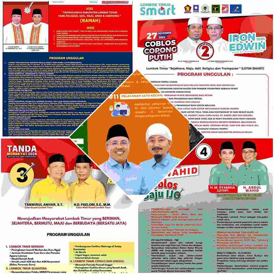 Iklan Pasangan Calon Bupati dan Wakil Bupati Kabupaten Lombok Timur dari KPU Kabupaten Lombok Timur