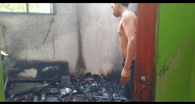 Lupa Matikan Kompor Jadi Pemicu Kebakaran Rumah di Lungkak Kecamatan Keruak