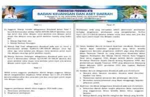 BPKAD NTB : Anggaran Pendapatan dan Belanja Daerah Tahun Anggaran 2026. Ke 5.