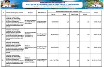 BPKAD NTB : Anggaran Pendapatan dan Belanja Daerah Tahun Anggaran 2026. Ke 18