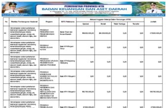 BPKAD NTB : Anggaran Pendapatan dan Belanja Daerah Tahun Anggaran 2026. Ke.20.