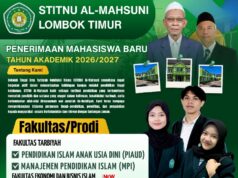 STITNU AL-MAHSUNI Lombok Timur Menerima Mahasiswa Baru Tahun Akademik 2026/2027