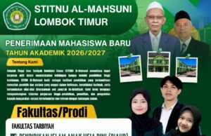 STITNU AL-MAHSUNI Lombok Timur Menerima Mahasiswa Baru Tahun Akademik 2026/2027